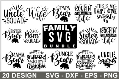 Family SVG Bundle, Family Quotes