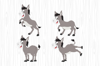 cute donkey animal cartoon