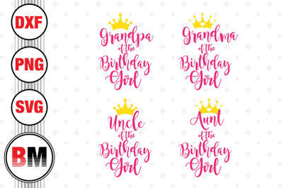 Birthday Girl Family SVG, PNG, DXF Files