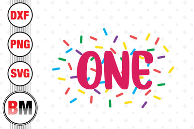 One Birthday Donut SVG, PNG, DXF Files