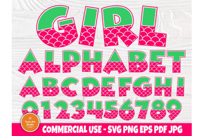 Mermaid font SVG&2C; Alphabet SVG&2C; Mermaid pattern
