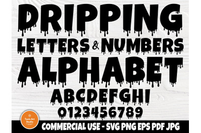 Dripping Font SVG, Dripping Letters, Alphabet Svg