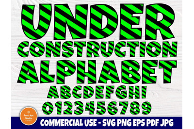 Construction SVG Fonts, Alphabet Svg, Letters Svg