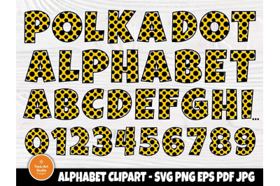Polka Dot Alphabet SVG, Font Svg, Letters Cut File