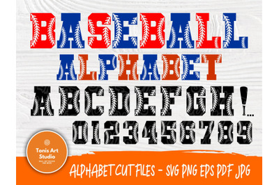Softball Font SVG Cut Files, Letters &amp; Numbers Svg