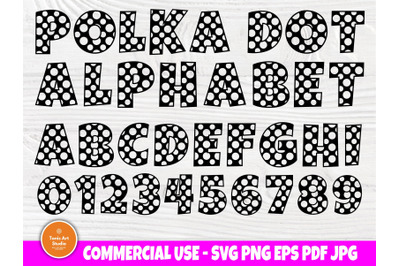 Polka Dot Font SVG, Polka Dot Alphabet, Alphabet Svg, Polka Dot Monogr