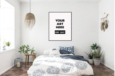 Interior scene artwork background frame mockup