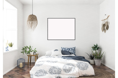 Interior scene artwork background frame mockup