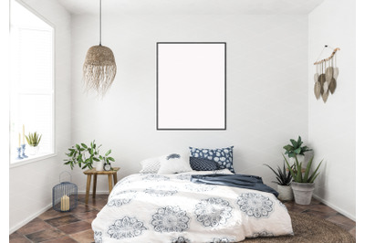 Interior scene artwork background frame mockup