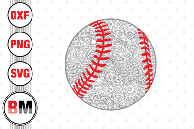 Baseball Mandala SVG, PNG, DXF Files