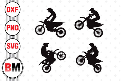 Dirt Bike SVG&2C; PNG&2C; DXF Files