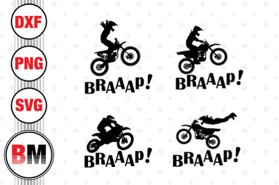 Braaap Motocross SVG&2C; PNG&2C; DXF Files