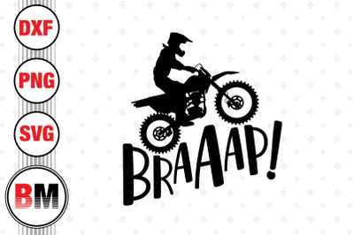 Braaap Motocross SVG&2C; PNG&2C; DXF Files