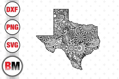 Texas Mandala SVG, PNG, DXF Files