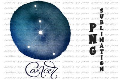 Cancer Constellation Sublimation PNG Digital