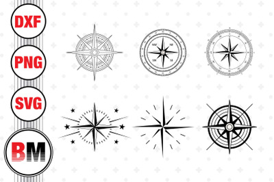 Compass Silhouette SVG&2C; PNG&2C; DXF Files