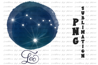 Leo Constellation Sublimation Digital PNG