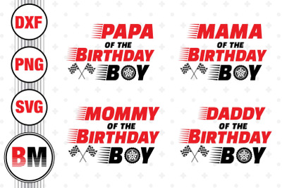 Birthday Boy Family Racing SVG, PNG, DXF Files