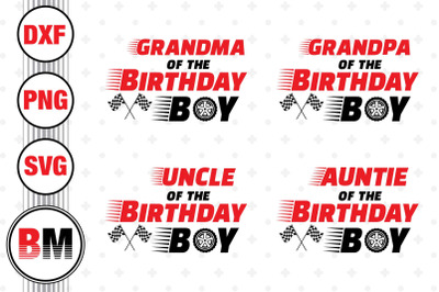 Birthday Boy Family Racing SVG, PNG, DXF Files