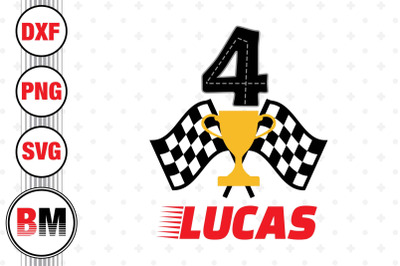4th Birthday Racing SVG, PNG, DXF Files