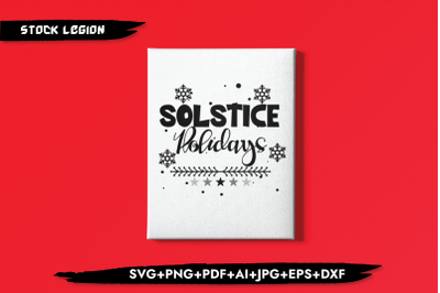 Solstice Holidays SVG