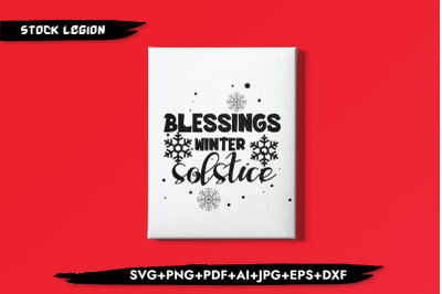 Blessings Winter Solstice SVG