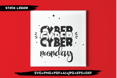 Cyber x3 Monday SVG