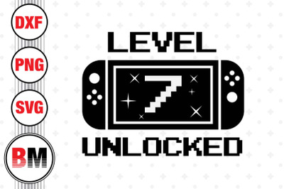 Level 7 Unlocked SVG&2C; PNG&2C; DXF Files