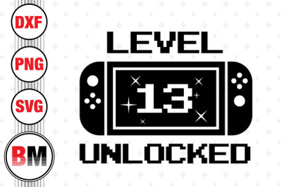 Level 13 Unlocked SVG&2C; PNG&2C; DXF Files