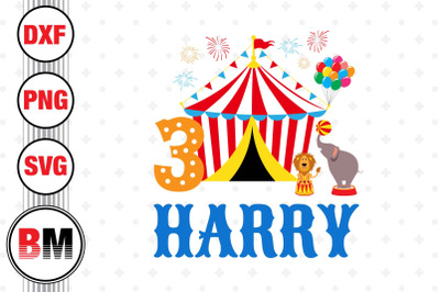 3rd Birthday Circus SVG, PNG, DXF Files