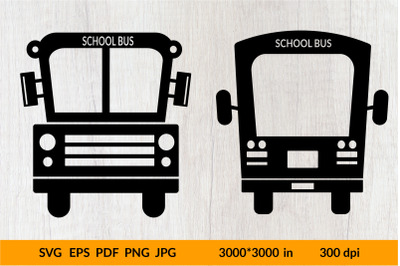 School Bus Silhouette. School Bus SVG. Silhouette Cameo