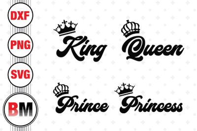 King, Queen Family SVG, PNG, DXF Files