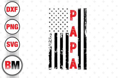 Papa US Flag SVG, PNG, DXF Files