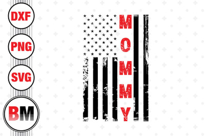 Mommy US Flag SVG, PNG, DXF Files