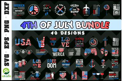 4th of July Bundle SVG 40 Designs