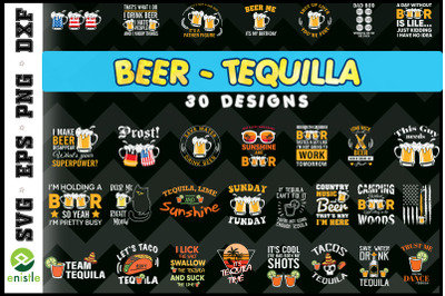 Beer Tequila Bundle SVG 30 Designs