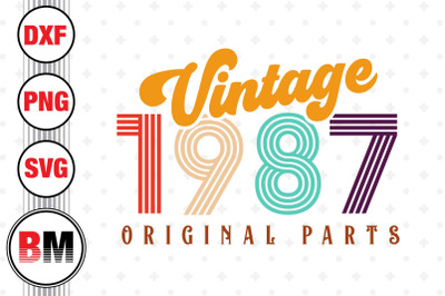 Vintage 1987 SVG, PNG, DXF Files