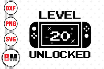 Level 20 Unlocked SVG&2C; PNG&2C; DXF Files