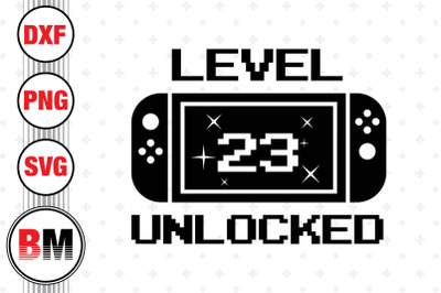 Level 23 Unlocked SVG&2C; PNG&2C; DXF Files