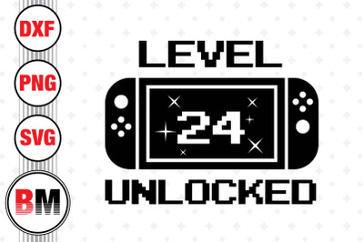 Level 24 Unlocked SVG&2C; PNG&2C; DXF Files