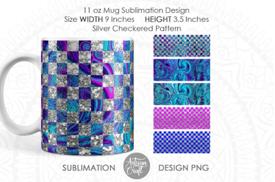 Mug design template for sublimation mug wrap