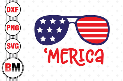 Merica Glasses SVG&2C; PNG&2C; DXF Files