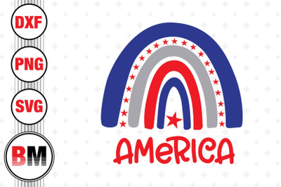 American Rainbow SVG&2C; PNG&2C; DXF Files