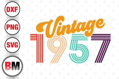 Vintage 1957 SVG, PNG, DXF Files