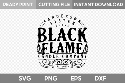 Black Flame Candle Company SVG, Halloween SVG