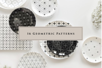 16 Geometric Patterns | Art Deco Set