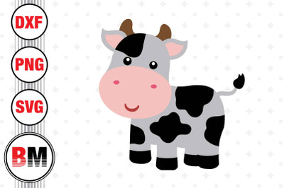 Cute Cow SVG&2C; PNG&2C; DXF Files