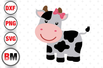 Cute Cow SVG&2C; PNG&2C; DXF Files