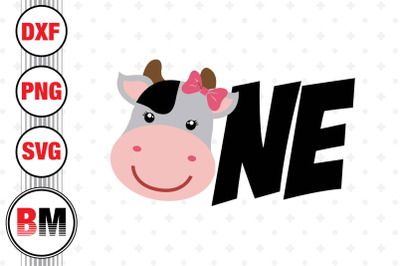 One Birthday Cow SVG&2C; PNG&2C; DXF Files