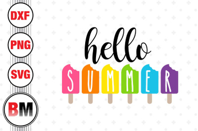 Hello Summer SVG, PNG, DXF Files